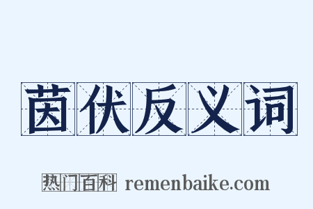 茵伏反义词是什么意思的图片
